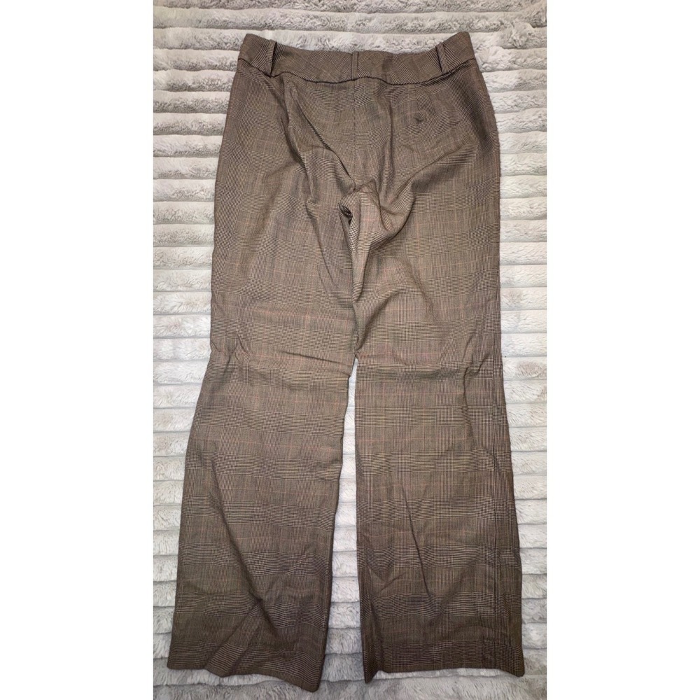 Ralph Lauren LRL Women's 4 Houndstooth Wide Leg Pants‎ Brown Red Wool Equestrian - Picture 11 of 13